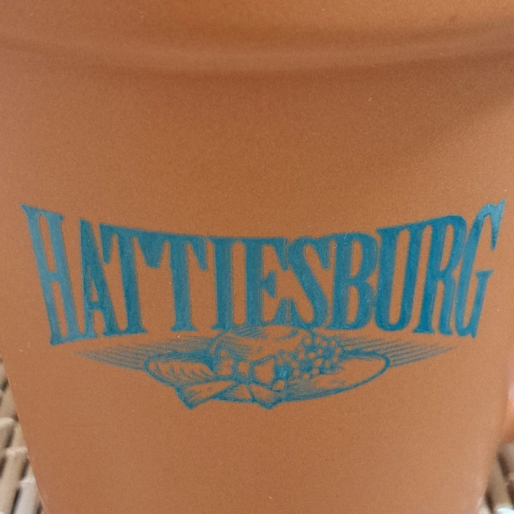 M‎ Ware Gardener TerraCotta Flower Pot Coffee Cup/Mug Brown Hattiesburg